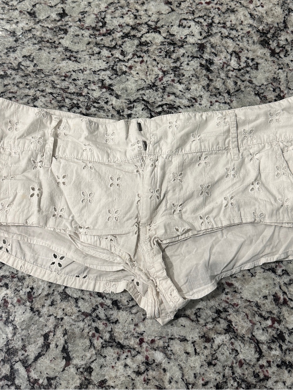 Kimchi Blue White Eyelet Cotton Shorts